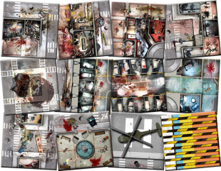 桌游驿站 Zombicide 扩展版图 丧尸围城 无尽杀戮DIY策略游戏定制
