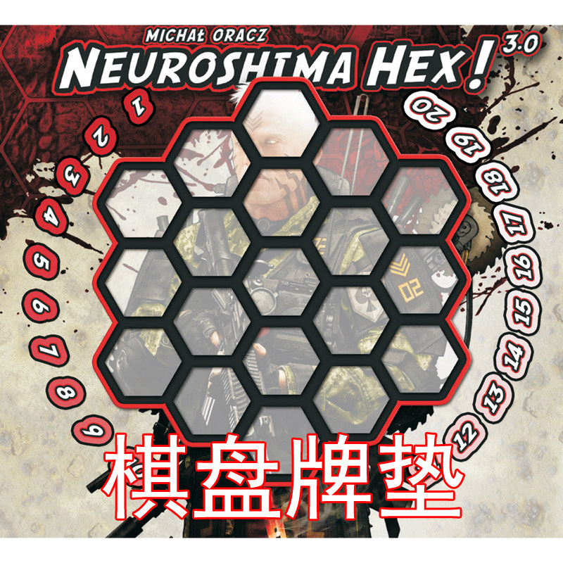 桌游驿站 neuroshima hex playmat 末日浩劫棋牌鼠标薄垫沙盘地图