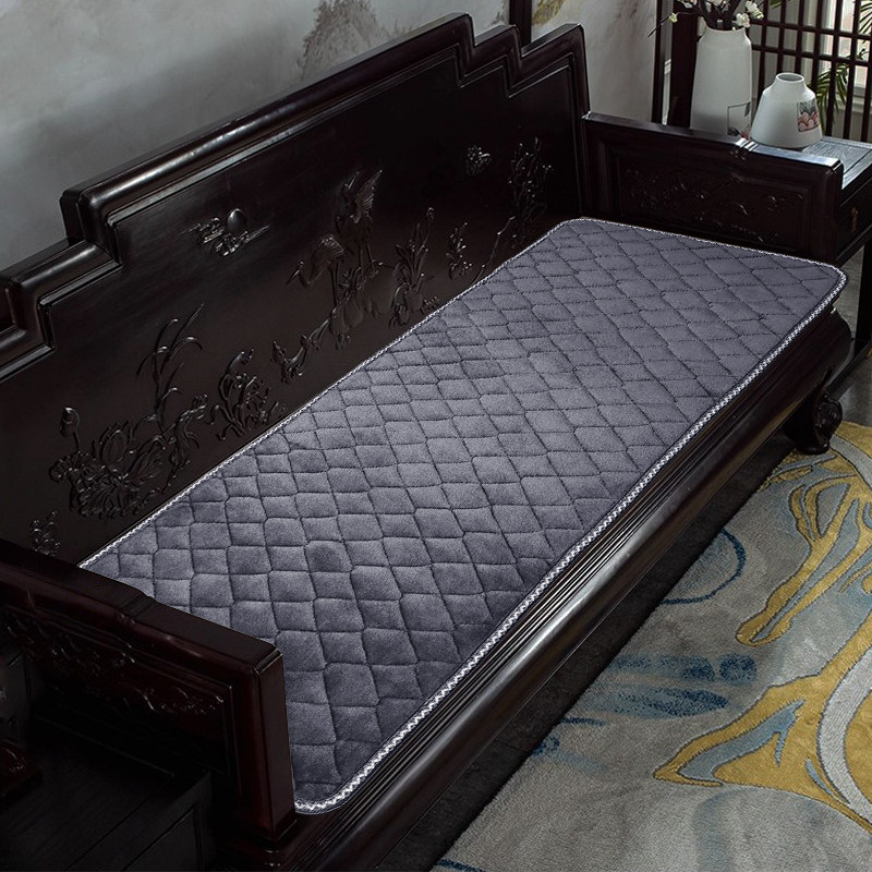 红木沙发垫子四季通用防滑木质春秋椅三人座办公室皮沙发长条椅垫