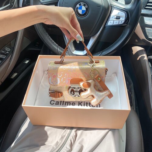 CallmeKitten复古高级刺绣邮差包