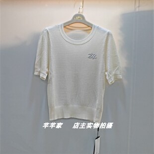 特价宝露希/露西凯文23241女针织衫2025夏款新品圆领短袖小众上衣