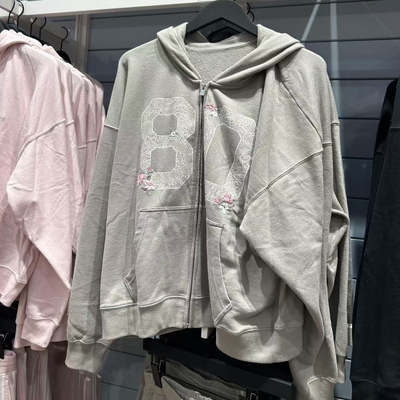 BM风小海鸥美式复古字母印花卫衣