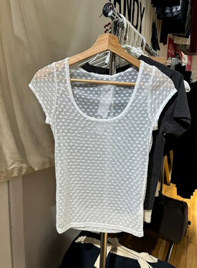 Brandy Girl BM新款美式复古蕾丝短袖T恤bm百搭显瘦上衣女