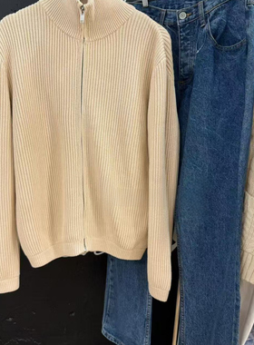 Brandy Girl BM官网美式复古立领毛衣开衫bm宽松休闲百搭上衣女潮