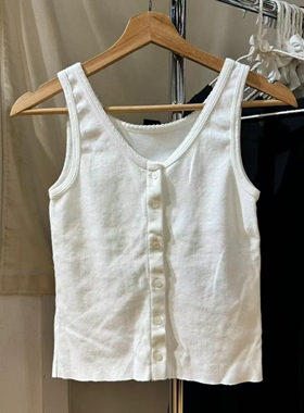 Brandy Girl BM官网美式复古圆领无袖背心bm修身显瘦百搭上衣女潮