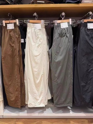 品控货！小火炉秋冬男女加绒宽松阔腿裤长裤直筒休闲伞兵裤479402