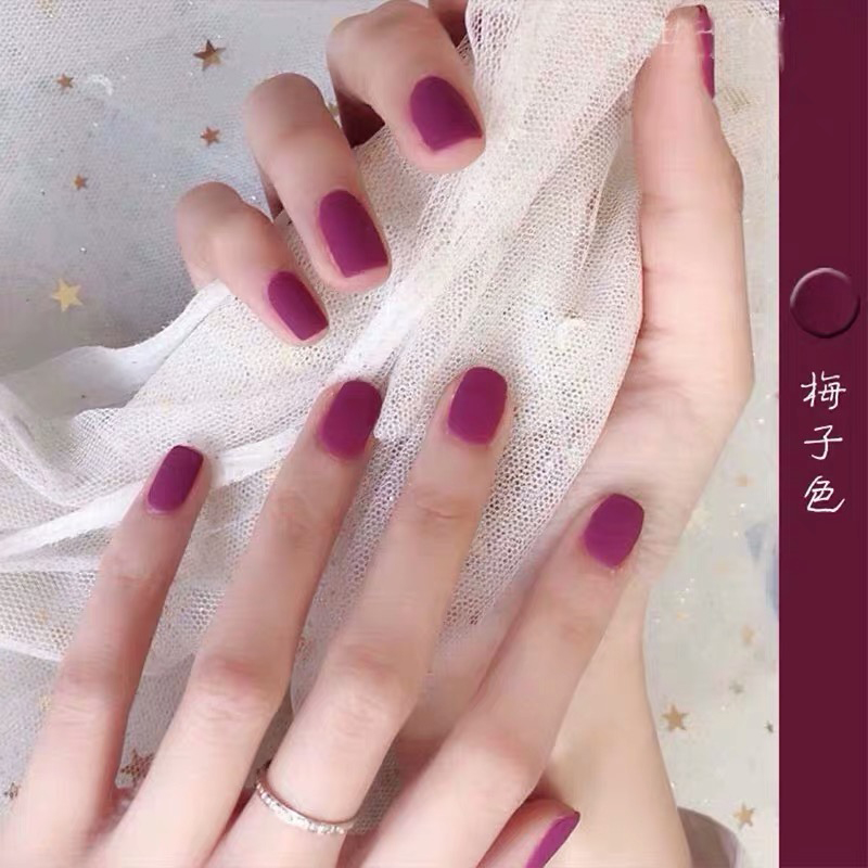 伊绮娜2021年新款梅子色光疗甲油胶夏果酱紫色磨砂流行美甲店专用