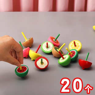 水果小陀螺儿童手指旋转宝宝益智早教木制玩具幼儿园礼品小学生