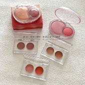 韩国Fwee双色腮红膏Mellow Dual双色腮红膏自然哑光持久试色小样