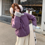新款大货已出-短款羽绒服宽松小个子毛领外套901-p255-k399，女装羽绒服，2C062