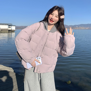 主推新款-短款卫衣连帽羽绒服宽松小个子外套291-p255-k389图片