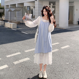 新款吊带连衣裙两件套套装611-p175-k289，女装连衣裙，2C062