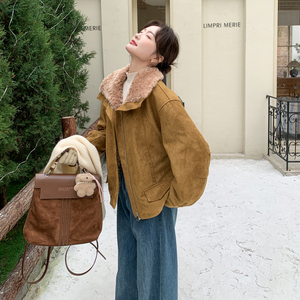主推新款-短款羽绒服宽松小个子皮毛外套877-p255-k389图片