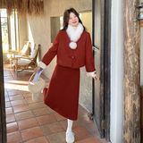 新款大货已出-90绒羽绒服宽松小个子外套套装裙898-p295-k419，女装套装/套裙，2C062
