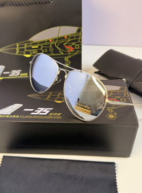 新款歼35专用飞行员眼镜可弯曲记忆金属歼35纪念款墨镜偏光太阳镜