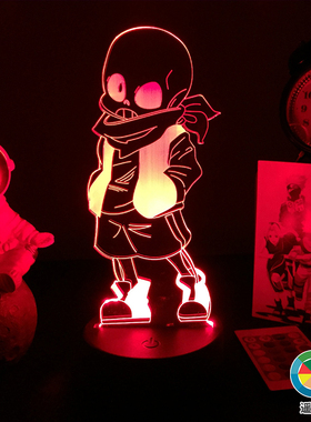 undertale周边传说之下sans手办摆件朋友礼物游戏电竞氛围小夜灯