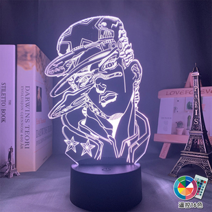 JOJO的奇妙冒险同人周边空条承太郎手办现货机箱装饰电竞氛围夜灯