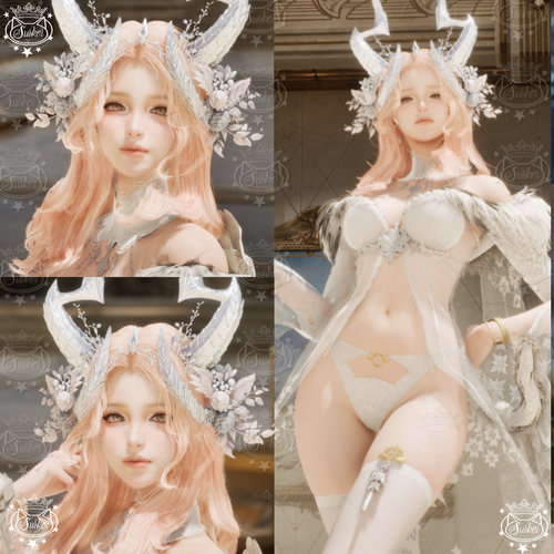 秒发【纯白魅魔】永恒之塔捏脸女AION2天族魔族国服台服国际服
