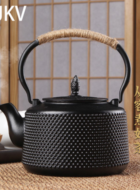 日本JKV日式铸铁壶烧水泡茶壶套装电陶炉专用煮茶器炭火壶围炉煮