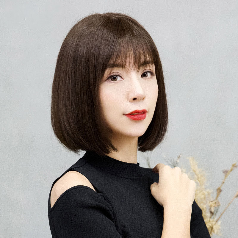 男女士假发定制短发真发全真人发全头套自然光头波波头套发私人订