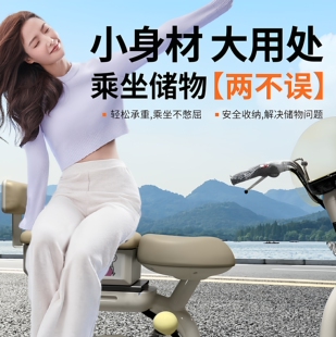 适用雅迪爱玛台铃九号 A,B系列钢箱坐垫尾箱一体储物箱座椅尾箱