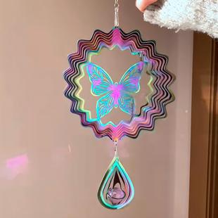 凭风指引 且听风铃 大梦归离同款曼陀罗蝴蝶风铃不锈钢小众挂饰