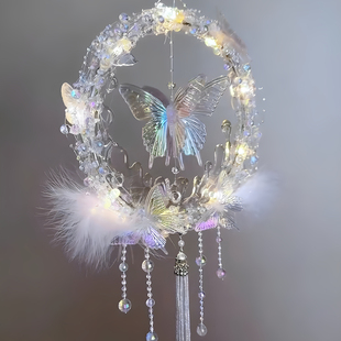 【流水蝴蝶】手工diy流苏梦幻蝴蝶灯送闺蜜女友浪漫小夜灯高颜值