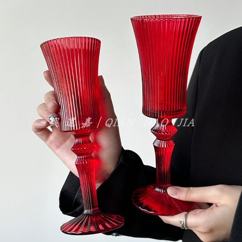 钱道嘉玻璃馆中古高脚杯香槟杯子