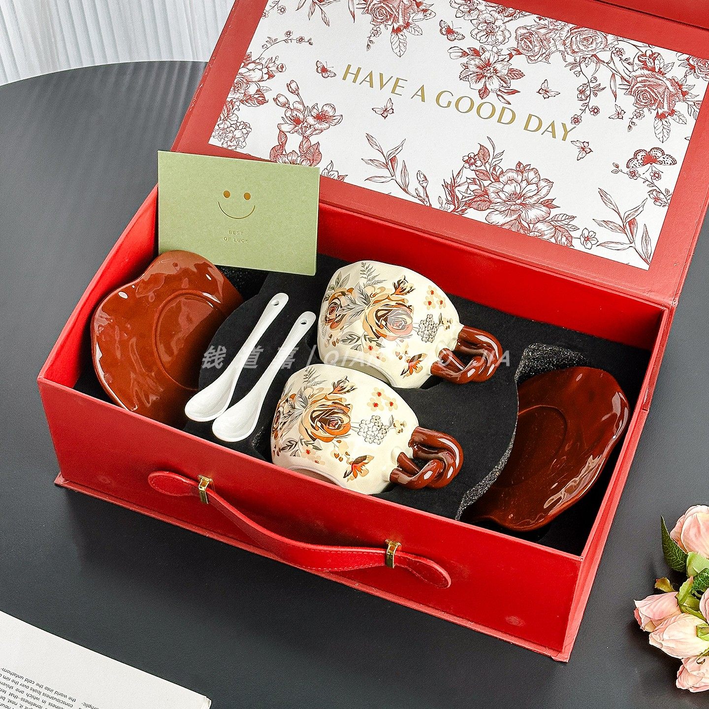 高颜值创意咖啡杯碟喜庆伴手礼陶瓷杯子套装礼盒高档新婚生日礼物,餐饮具,咖啡杯,淘宝优惠券,粉丝福利购,淘宝优惠卷