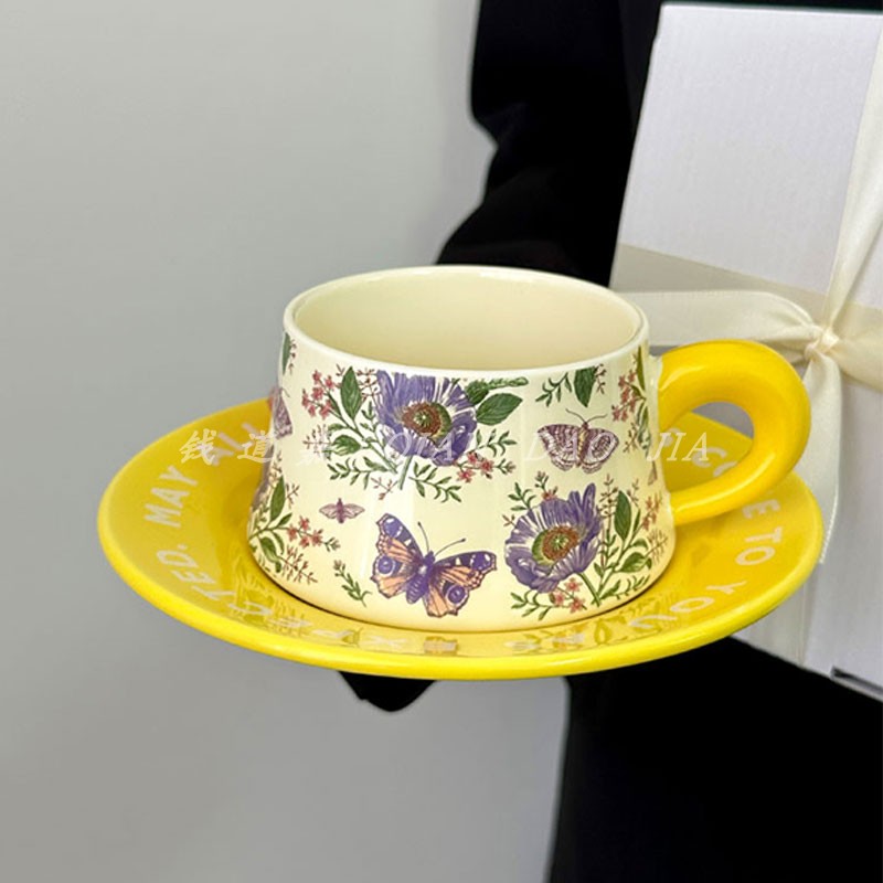 钱道嘉复古原创设计黄色紫菀花