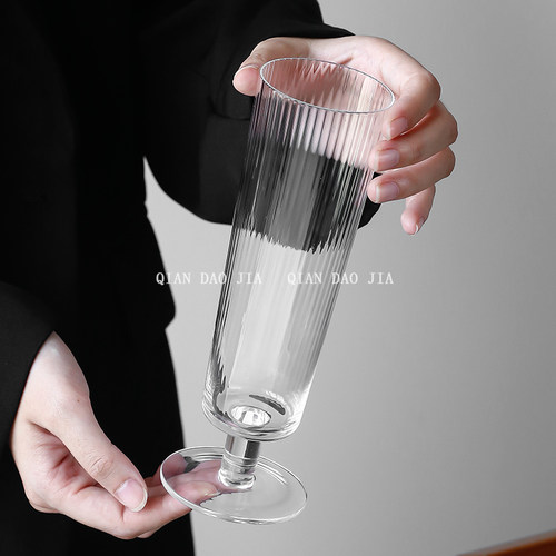 钱道嘉玻璃商用小清新否高脚杯