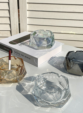 几何烟灰缸家用客厅轻奢高级感创意个性潮流烟缸送灭烟沙时尚烟盅