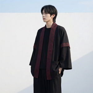 现货 春秋风蟒纹印花拼接男士道袍汉服 D3206-P78，男装民族服装，星座1017