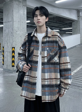 现货美式复古潮流大码格子小香风衬衫 HC45642-P55