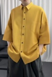 日系复古衬衫男宽松ins潮牌夏季青春流行短袖衬衣港风C9302-P48，男装衬衫，星座1017