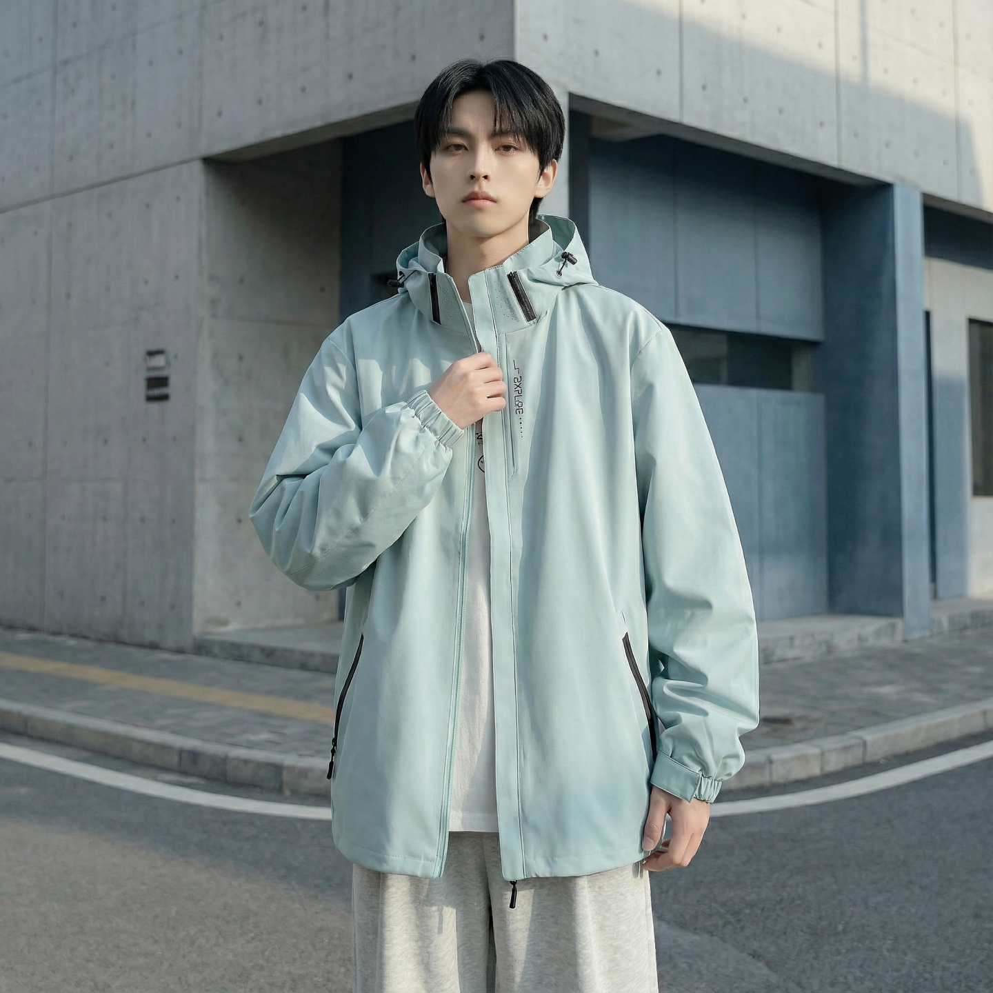 2026春款流行冲锋衣工装连帽美式高街休闲外套AK03-P68，男装夹克，星座1017