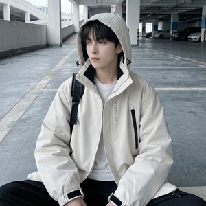 2026春款流行冲锋衣工装连帽美式高街休闲外套 AK03-P68，男装夹克，星座1017