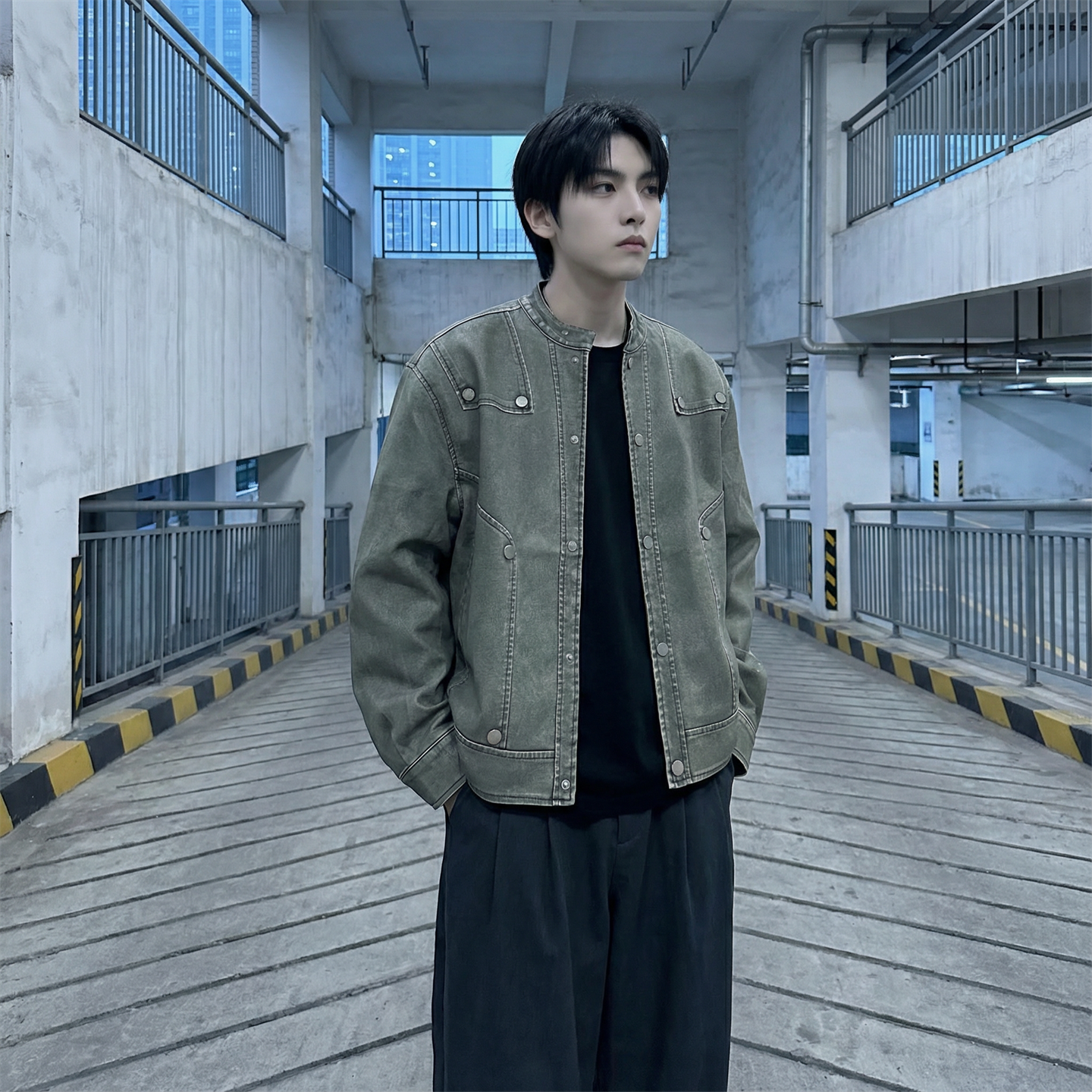 现货2026飞行夹克外套春秋薄款痞帅街头潮牌立领上衣DK568-P118,男装夹克,星座1017