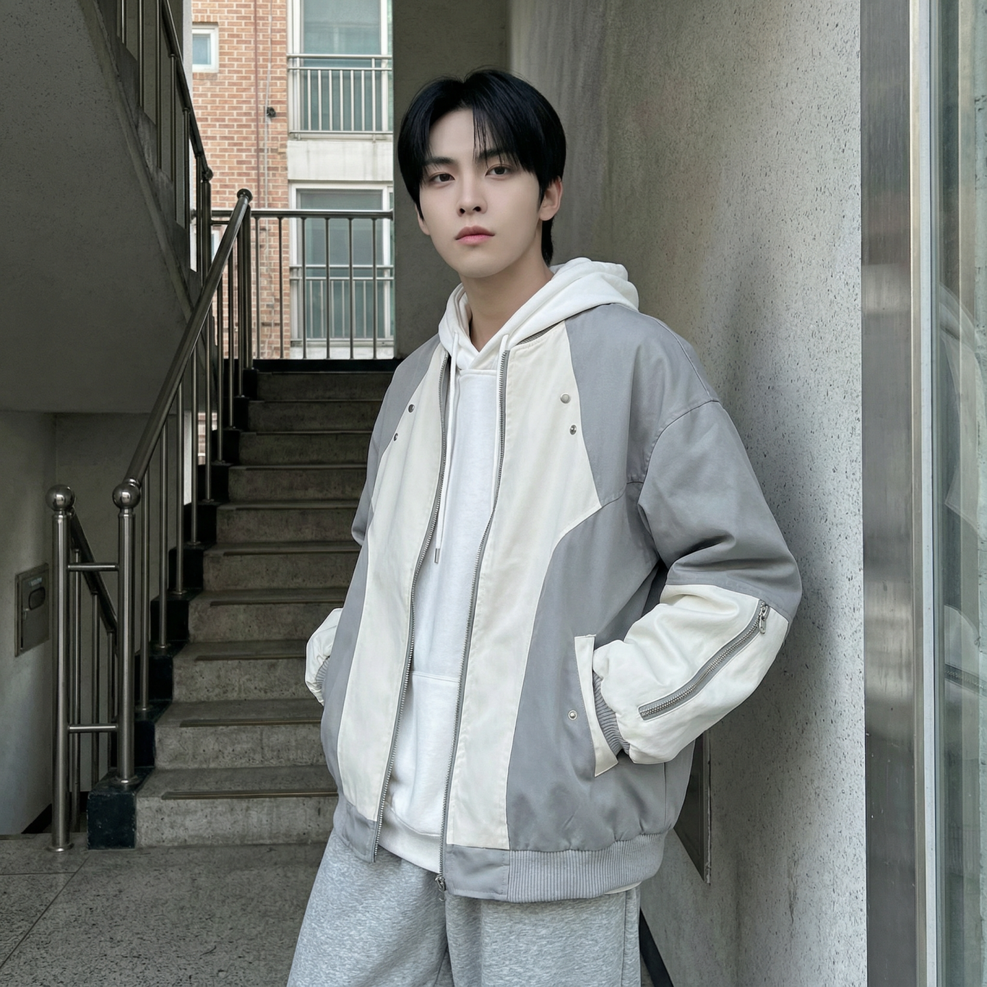 现货休闲百搭撞色拼接棒球服美式复古夹克JK830-P80,男装夹克,星座1017