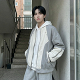 现货休闲百搭撞色拼接棒球服美式复古夹克JK830-P80，男装夹克，星座1017