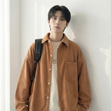 现货灯芯绒高级感长袖衬衫男休闲衬衣外套C963-P48，男装衬衫，星座1017