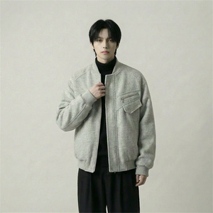 现货美式毛呢夹克棉服加厚高级痞帅夹棉棒球服短款外套 Q955-P138图片