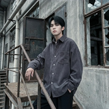 现货灯芯绒高级感长袖衬衫男休闲衬衣外套C963-P48，男装衬衫，星座1017