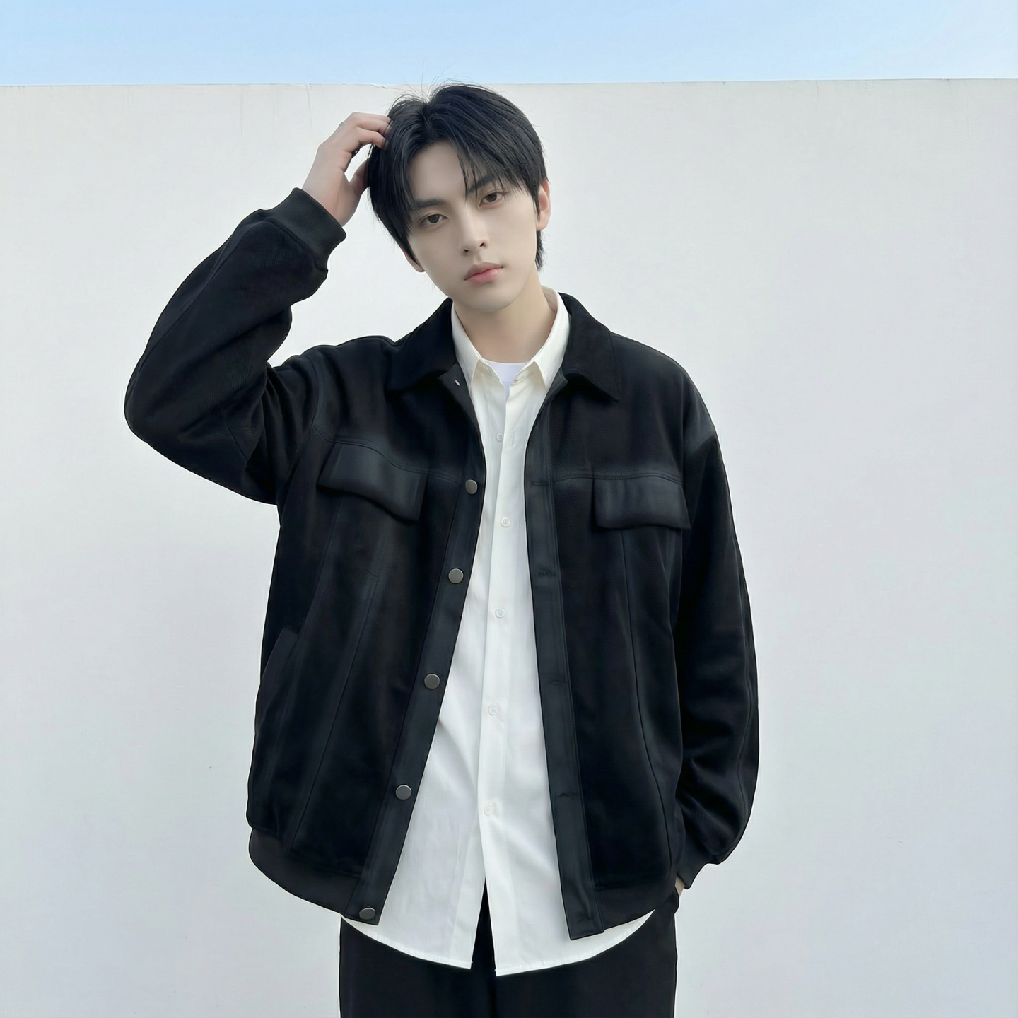 现货2026春季工装休闲夹克高级感牛仔外套JK11-P100,男装工装外套,星座1017