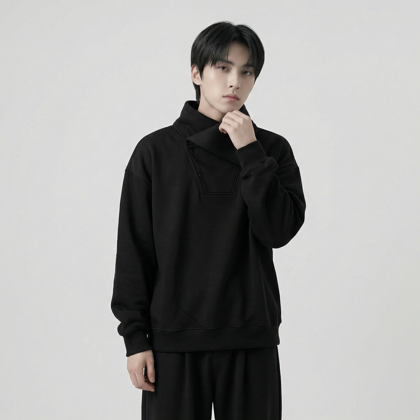 新款现货2026年新款现货堆堆领宽松长袖卫衣CR122-P68，男装卫衣，星座1017