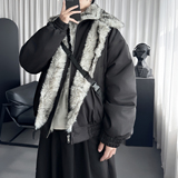 狼毛座山雕假两件棉服外套夹克多穿法保暖御寒M3663-P148，男装夹克，星座1017