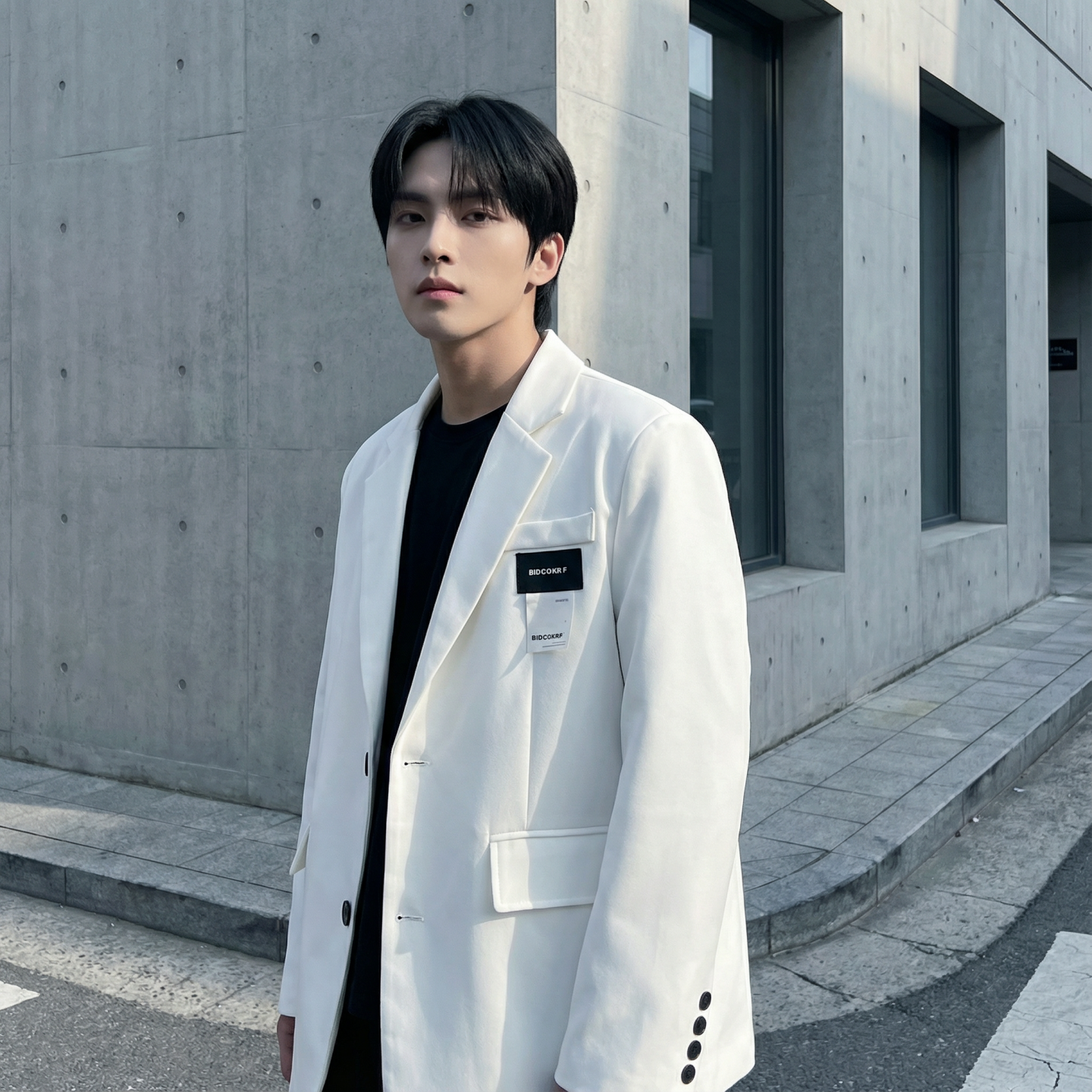 现货休闲西服男春秋宽松大码潮高级感痞帅外套西装JK342-P98，男装西服套装，星座1017