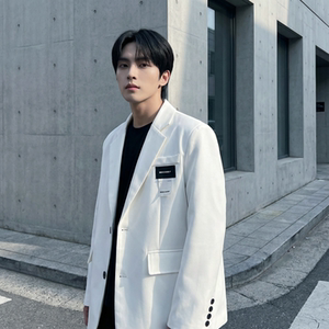 现货休闲西服男春秋宽松大码潮高级感痞帅外套西装 JK342-P98，男装西服套装，星座1017