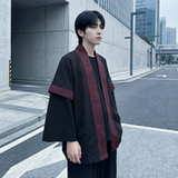 现货春秋风蟒纹印花拼接男士道袍汉服D3206-P78，男装民族服装，星座1017