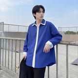 现货潮衬衫小众刺绣长袖衬衣新中式情侣外套DY877-P68，男装衬衫，星座1017